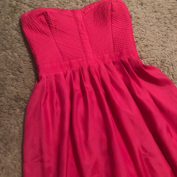DEVLIN Magenta Pink Strapless Dress with Pockets - Picture 6 of 8